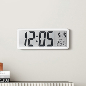 2025 nuevo reloj de pared multifuncional montado en la pared y montado en la mesa Reloj de pared temperatura fecha semana pantalla grandes relojes digitales - Product Image 3