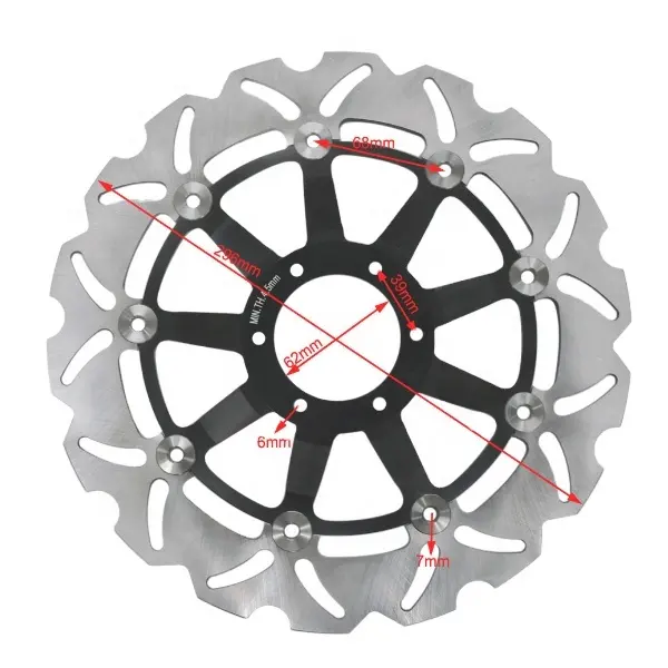 Rotor de disco de freio flutuante para motocicleta, 296mm, de aço inoxidável, para honda cbr f 600 crossrunner 800 vfr 800