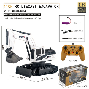 11 Channel 1:20 24GHz <strong>Wireless</strong> Electric Alloy Remote Control Vehicle Simulation Excavator Engineering Vehicle Children's <strong>Toy</strong> - Product Image 4