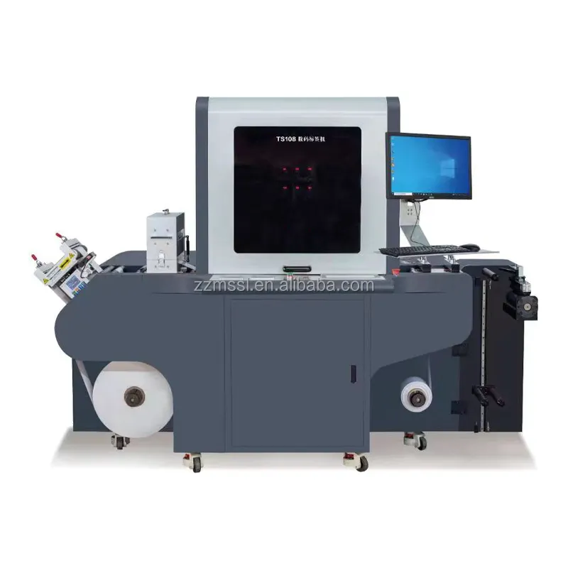 ماكينة طباعة الملصقات التجارية آلة طباعة الملصقات الملونة عالية السرعة رقمية نافثة للحبر تلقائيًا 220 فولت