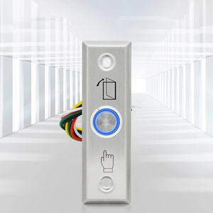 Pulsante di uscita interruttore a spinta porta apriscatole in acciaio inox pulsanti di rilascio per il controllo accessi serratura del cancello elettronico con luce a LED - Product Image 6
