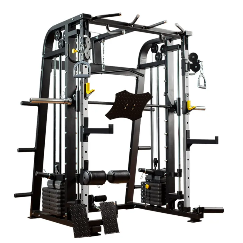 Ejercicio integral Gimnasio Fitness Entrenador de fuerza Cable Crossover Squat Rack Multifunción Smith Machine Power Rack Gym