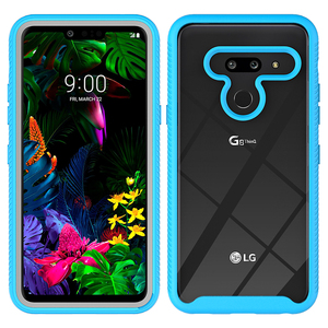 LG G8Thinq用2in1アーマーケース、PCフロントフレームソフトTPUクリアPCバックLGG8Thinq用全身保護電話カバー - Product Image 2