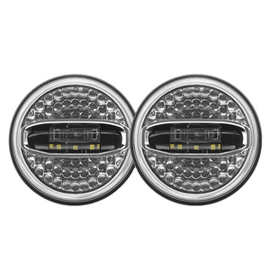 108 W בהירות גבוהה <span class=keywords><strong>LED</strong></span> פנסים עם כחול אור אמבר DRL הפעל אות Halo h4 תקע ולשחק עבור Jeep JK JKU הרוביקון