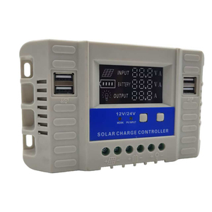 30A 20A 10Aソーラー充電コントローラー12v 24v、USBポートおよびLCDバッテリー電源pwmポータブルソーラー充電コントローラー - Product Image 5