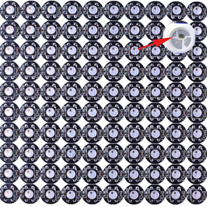 100 Pcs DC5V WS2812B <strong>LED</strong> Individually Addressable WS2811 IC White/black <strong>PCB</strong> 2812b <strong>Led</strong> Heatsink (10mm*<strong>3mm</strong>) Board SMD5050 Built-in - Product Image 1