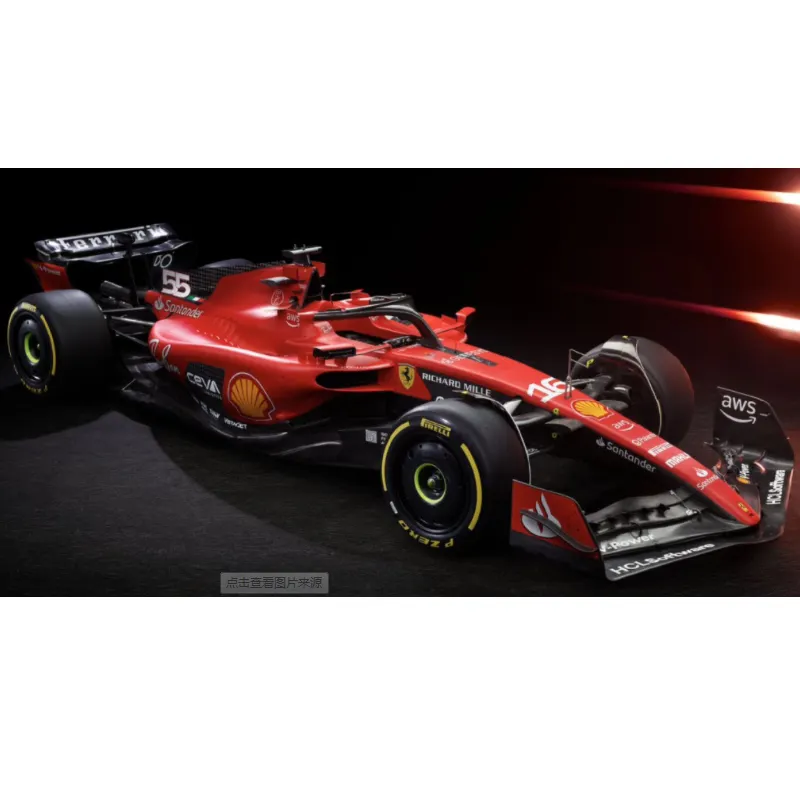 Preorder-1:43 SF-23 (2023) (#16 Charles Leclerc) -rosso ('23) licenza prodotto Burago (senza casco) lega di simulazione