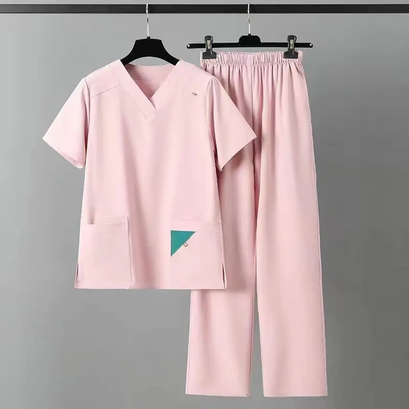 Uniforme médico de manga corta, uniforme de médico personalizado, conjuntos de uniformes de Hospital, venta al por mayor, envío gratis