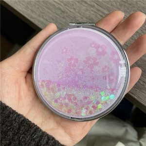 闪亮水晶液晶流沙猫爪折叠镜星夜卡卡托海豚少女系列袖珍镜