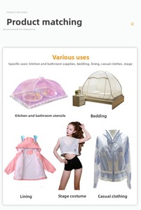 Tela de punto de urdimbre de poliéster 100%, malla cuadrada pequeña teñida para uso textil doméstico para mosquitera, tela de malla de punto, mosquitera - Product Image 5