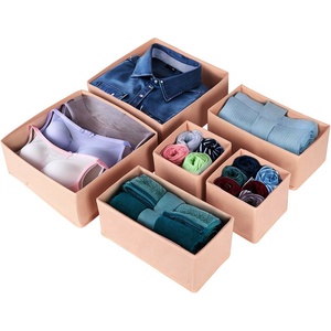Tùy chỉnh ngăn kéo tổ chức có thể gập lại lưu trữ boxs vải ngăn kéo ngăn tủ quần áo tổ chức Lưu trữ Cubes cho BRAS vớ đồ lót - Product Image 6
