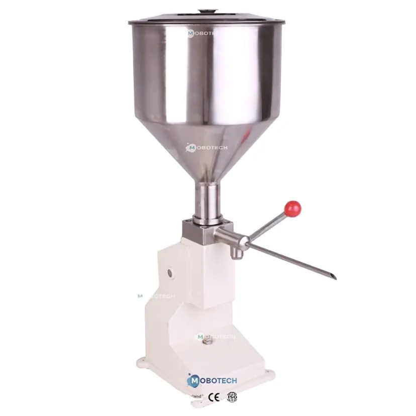 Máquina de enchimento manual de aço inoxidável 304 para injetores de manteiga e creme de chocolate