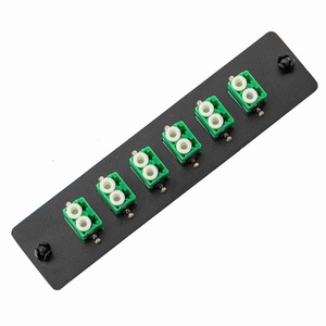 Fiber <strong>Patch</strong> <strong>Panel</strong> 12 Fibers Singlemode 6 X LC APC Duplex (Green) Adapter Ceramic Sleeve LC APC Fiber Adapter <strong>Panel</strong> - Product Image 4