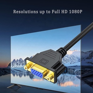 Cable de extensión OEM PVC VGA 1080P 15 pines VGA macho a VGA hembra Cable adaptador de vídeo para ordenador portátil Monitor Led LCD TV - Product Image 4