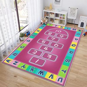 Cartoon Puzzle Game Early <strong>Learning</strong> Rug Living Room Bedroom Four Seasons Available Non-slip Soft Custom Kid's Carpet