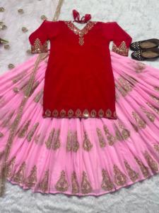 <strong>New</strong> Party Wear Look Heavy Georgette Top <strong>Lehenga</strong> in <strong>New</strong> Fancy Style