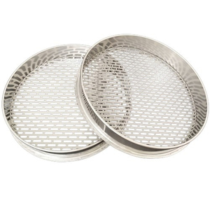 Round Shape 304 Stainless Steel Sieve Coffee Bean Sieves Numeric Small <strong>Holes</strong> <strong>Oblong</strong> <strong>Hole</strong> Perforated Metal Screen Sieves - Product Image 2