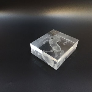 Однотонный прозрачный акриловый дисплей кубический блок знак - Product Image 6