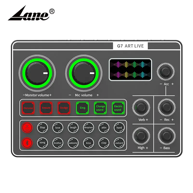 Lane G7 nhà máy bán hàng trực tiếp USB MIDI ghi âm giao diện âm thanh di động phòng thu cổ phiếu Card âm thanh mixer 24 bit bên ngoài 300g CN; gua