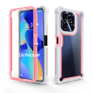 Infinix sıcak 40/40 Pro Tecno spark için Lichicase 20 Pro konut arka kapak şeffaf durumda toptan