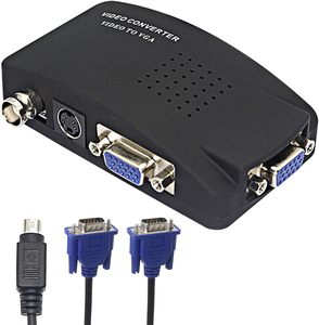 Fácil de instalar y operar Admite ENTRADA DE S-Video PAL/NTSC a salida VGA Convertidor de video BNC a VGA
