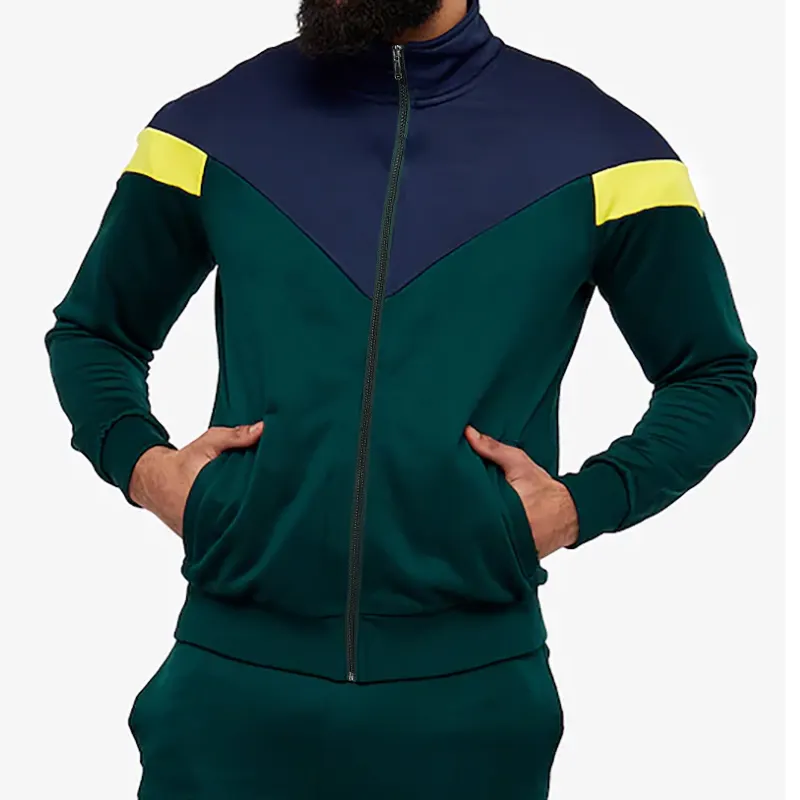 Vêtements d'entraînement en usine en Chine Veste de sport à manches longues pour hommes Manteau de survêtement athlétique pour homme avec votre logo personnalisé