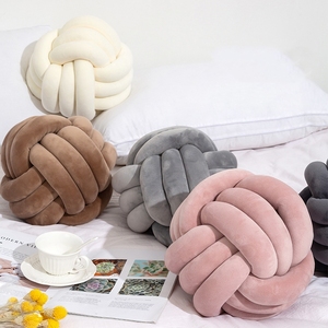 Nordic โยนเชือกสามเส้นตกแต่งตกแต่งทอมือโครเชต์รอบ 28 ซม.หน้าต่างเบาะปมหมอน Ball - Product Image 1