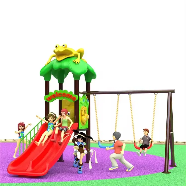 Terrain de jeu en Pvc préscolaire enfants aire de jeux parc amusant extérieur nouveaux curseurs enfants 3-6 ans toboggan aire de jeux ensemble pour les enfants