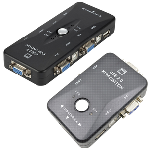 ホットセール4ポート2 VGA USB KVMスイッチスプリッタオートコントローラーキーボードマウスプリンター1920*1440まで - Product Image 1