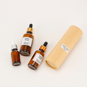 Özel yuvarlak boş 5ml 10ml 15ml 20ml 30ml 50ml 100ml Amber damlalık şişe etiketleri ve kutuları ile yağ - Product Image 3