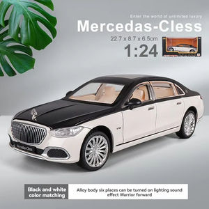 1:24 Scale Diecast <strong>Model</strong> Benz Maybach S680 Metal SUV <strong>Car</strong> <strong>Model</strong> with Sound &amp; Light Pullback Toy Ornament for Decorate - Product Image 2