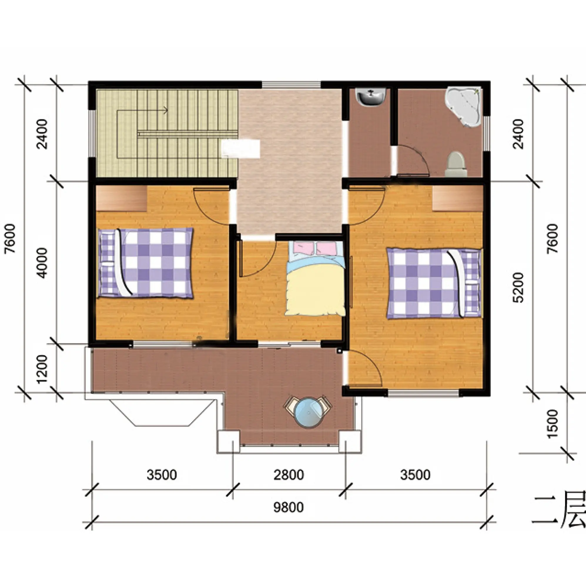 Villa pequeña de acero ligero, casa prefabricada de lujo de un piso, con marco de acero