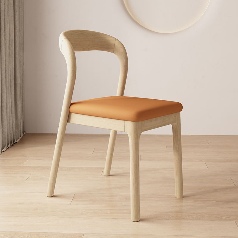 Original Wood + Orange Leather