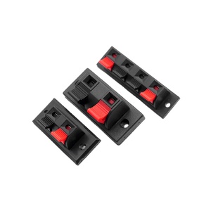 Mini Black 2PIN 4PIN WP Press <strong>Push</strong> Type Cable Speaker Amplifier <strong>Spring</strong> Loaded Connecting Connect <strong>Terminal</strong> <strong>Block</strong> - Product Image 1