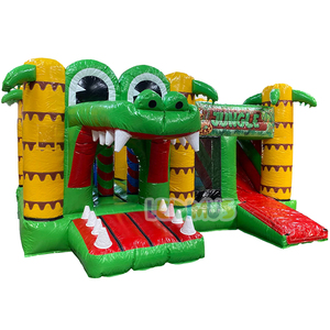 Slayt ticari sınıf timsah kale ile şişme atlama kalesi - Product Image 1