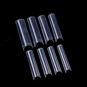 TSZS Newest ABS Clear Natural False Nail <strong>Tips</strong> Straight No C Curve Half Cover Nails <strong>Tip</strong> Extra Long 2XL Coffin Fingernails <strong>Tip</strong> - Product Image 1