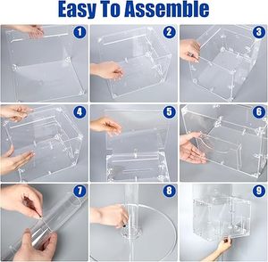 Ofis yarışması oylama için Stand ile yuvası açık çekiliş kutusu ile akrilik öneri kutusu ve anahtar zemin ayakta kutusu - Product Image 3