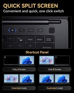 デュアルスクリーンラップトップコンピューター14インチ、i7-1255UプロセッサーFHD1920x1080ディスプレイBluetooth5.2 USB 3.0 WiFi - Product Image 5