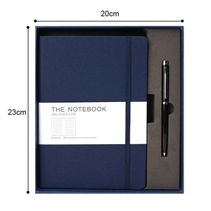 Agenda Grid Classmate <strong>Notebook</strong> Customizable Kraft Paper Blank <strong>Notebook</strong> <strong>With</strong> Pen Gift Set - Product Image 5