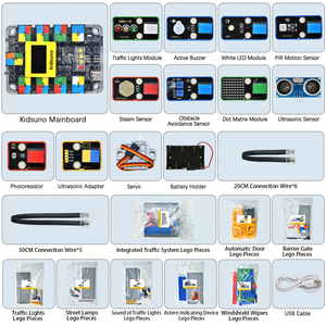 Kidsbits Schulkinder Programmierung Starter Intelligentes Verkehrs system Kit DIY STEM Education Building Blocks Kit für Arduino