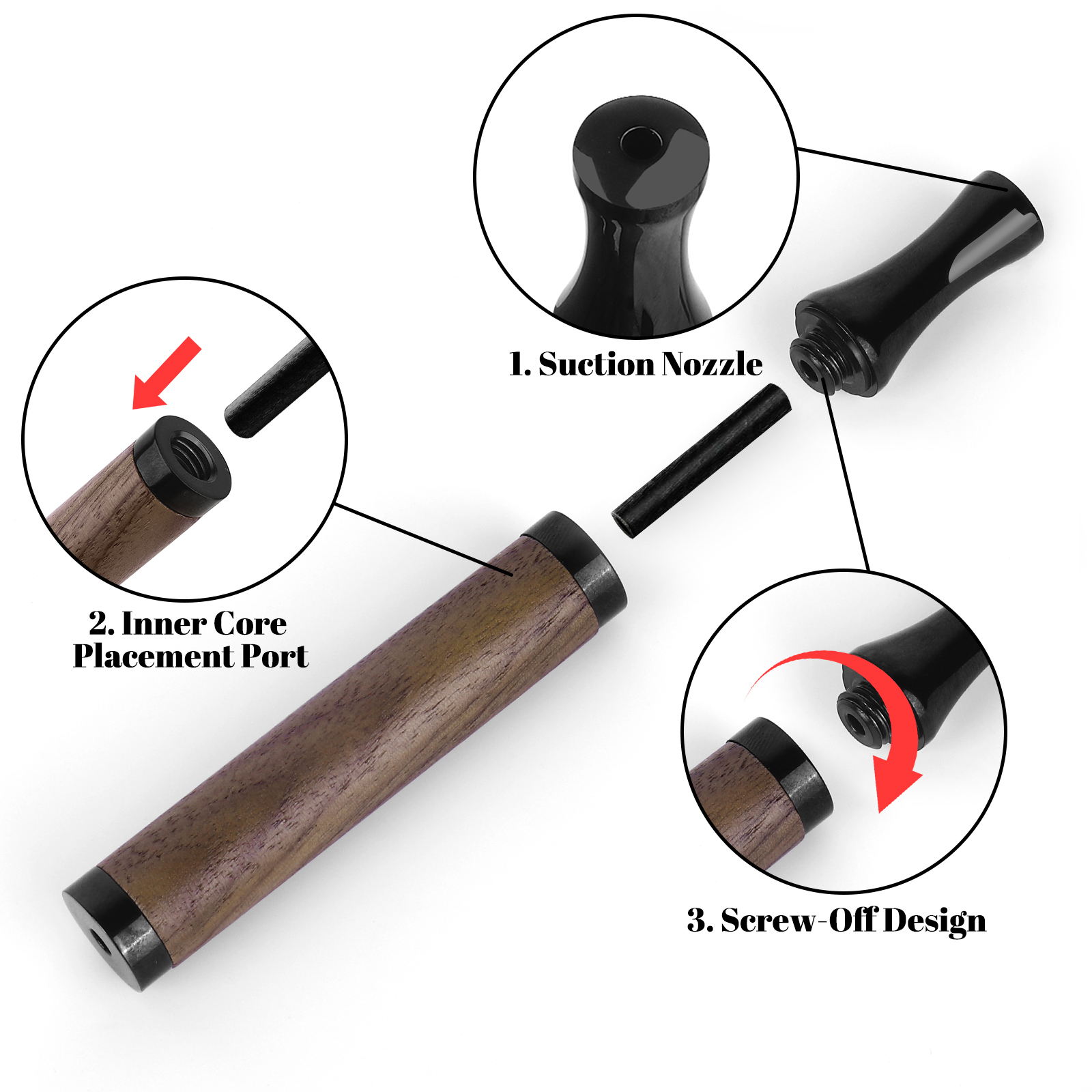 Black Rosewood Inhaler