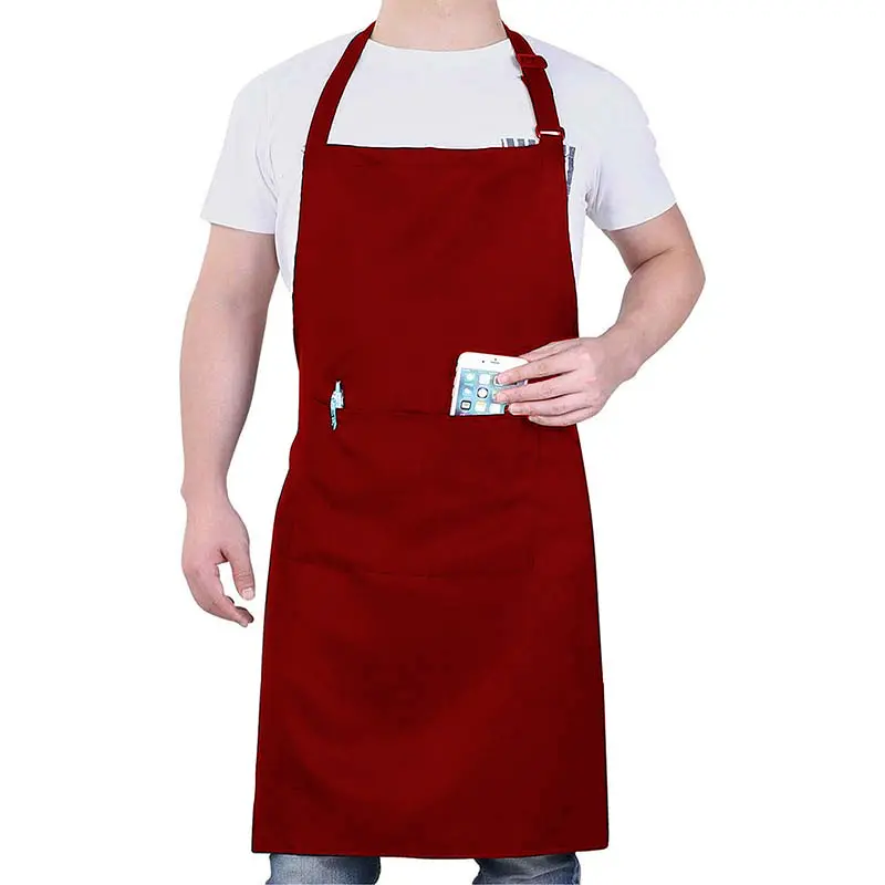 Factory Supply Modern Concise Style Apron Waterproof Canvas Custom Logo Cafe Baker Apron Uniform