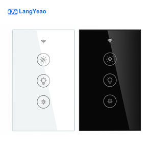 LangYeao US Tuya Smart Touch WiFi interruttore a parete per l'automazione del Timer domestico Dimmer controllato da App o altoparlante intelligente - Product Image 1