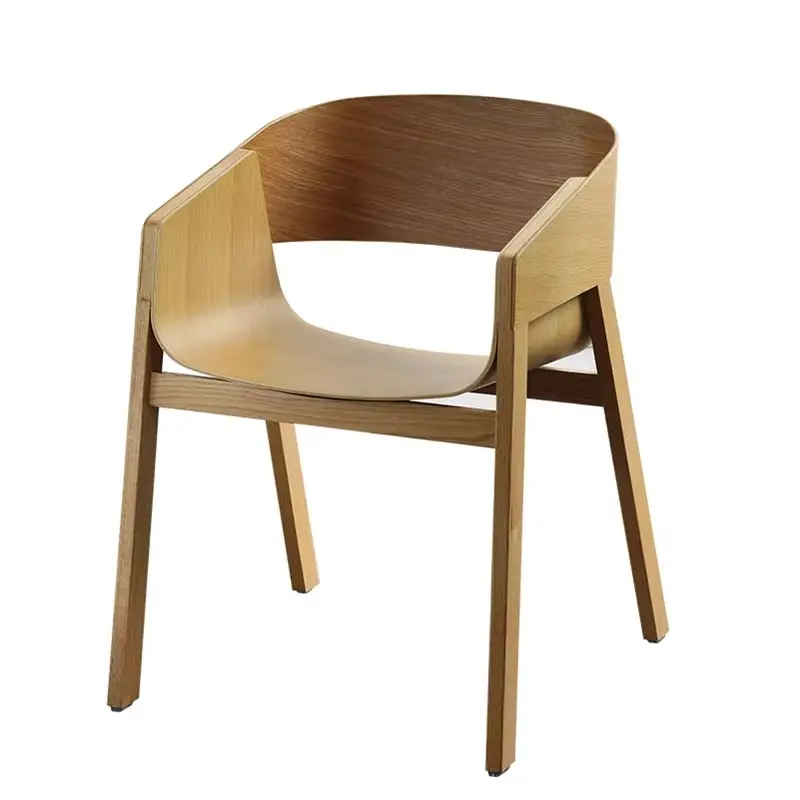 Silla de comedor de diseño italiano 2023, mesa de comedor de madera de hotel comercial y sillas para restaurantes y cafeterías