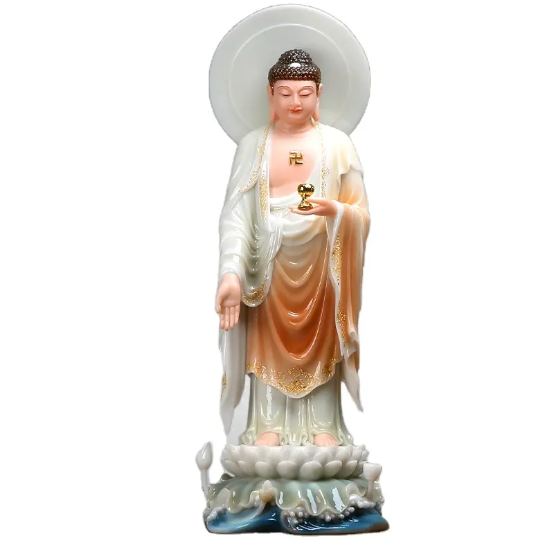 Guanyin Bodhisattva Amitabha Buddha tre Western Bodhisattvas Buddha tibetano Fengshui Buddha statue