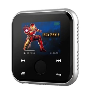 HBNKH迷你便携式Mp3播放器，带表带免费打印标志白色黑色Mp4播放器