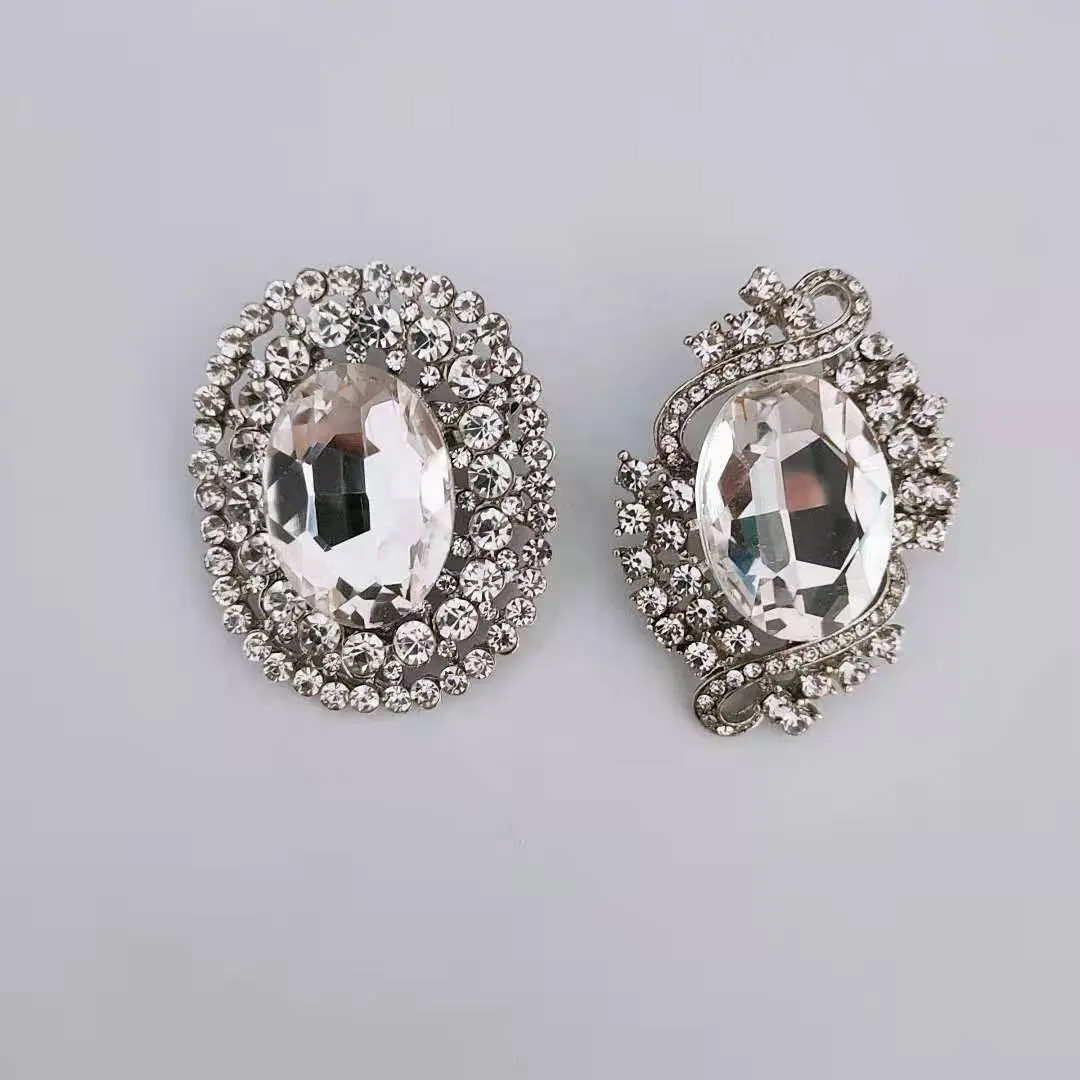 Wholesale oval large crystal brooch,rhinestone corsage embellished decoration for ladies