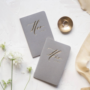 Set of 2 Personalized Gift His and Her <strong>Vow</strong> Booklet Custom <strong>Vows</strong> <strong>Books</strong>