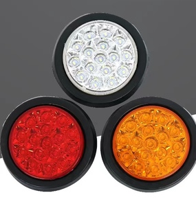 24v <span class=keywords><strong>LED</strong></span> עגול גומי זנב אורות 16 <span class=keywords><strong>LED</strong></span> צד הפעל אורות קרוואן אחורי עמדת אורות