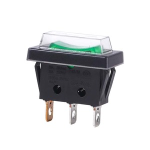 防水性と防潮性のある4/6PIN船舶タイプの電源ボタン31x25mm2 5A/30A 250v ON-OFFグリーンロッカースイッチ<span class=keywords><strong>16A</strong></span> Max. Current